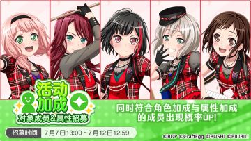 招募预告·「活动加成对象成员&属性招募」
