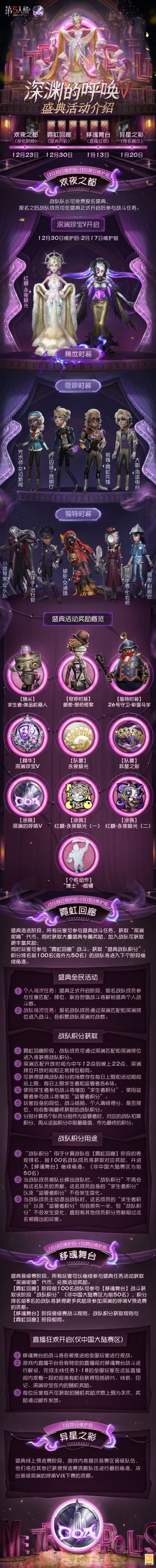 第五届盛典活动——【深渊的呼唤V】活动爆料来了！
