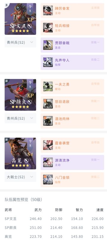 学府配将馆丨SP颜良文丑携手，绝对武力输出压制！