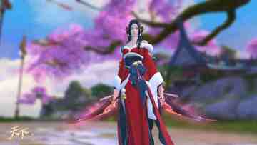 暮雪醉江天，海棠红试妆！《天下》手游全新时装“雪醉棠红”点缀大荒冬日！