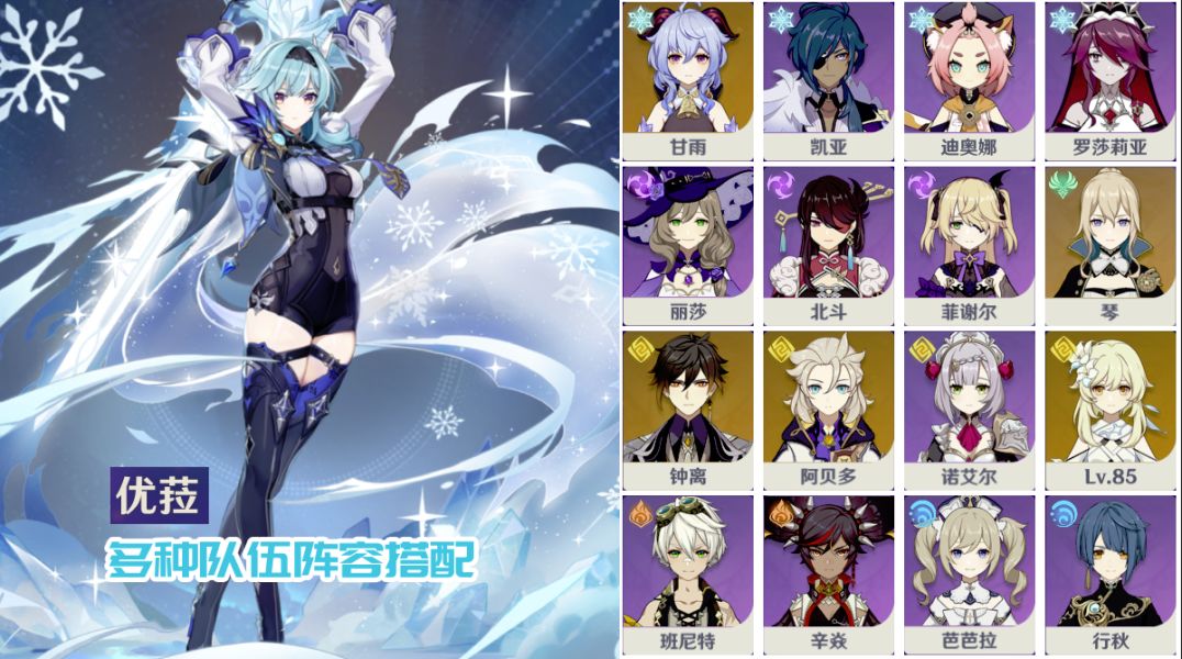 （搬运/侵删）【V1.5攻略】#角色攻略#优菈队伍搭配 星石酱截图