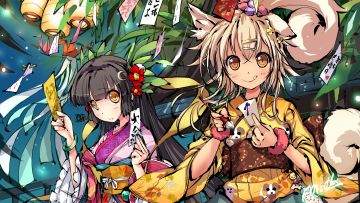 七夕壁纸来啦！两个妹子陪你过七夕❀~