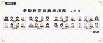 【V2.3攻略】#角色攻略#2.3版本全角色深渊阵容推荐