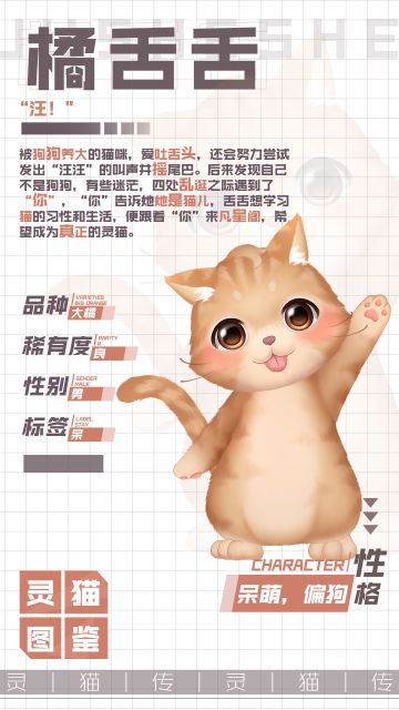 【灵猫图鉴】★良★ 犬系萌猫——橘舌舌