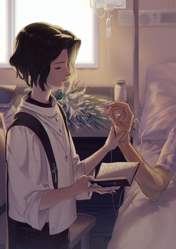 #角虫的腿部挂件#「Ite, Missa, est.」去吧，弥撒礼成。（源：P站@休眠井盖_）