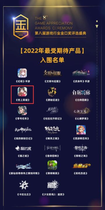 OKJOY携三款游戏入围2021年第八届游戏行业金口奖！