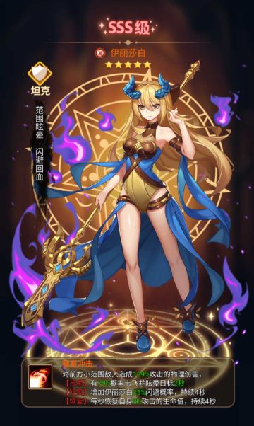 策略养成手游《疾风大冒险》英雄介绍-伊丽莎白