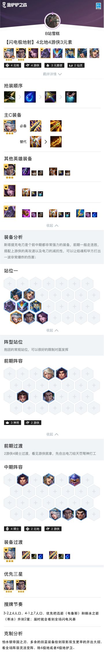 【闪电极地射】4北地4游侠3元素