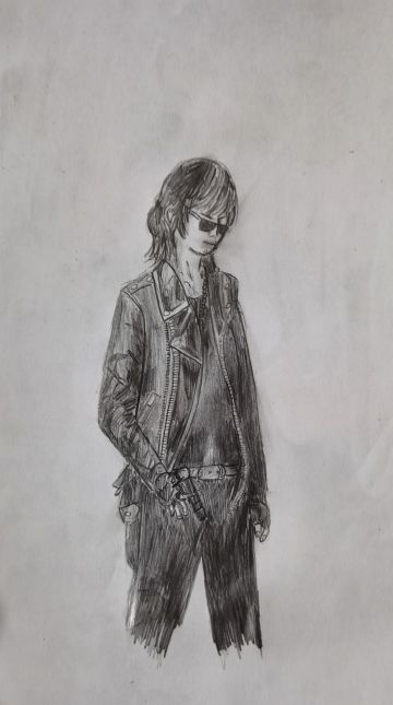 画了个黑瞎子。