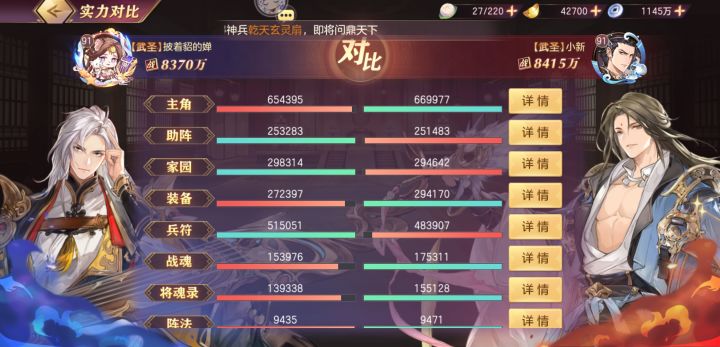战魂疑问？我战魂无双的多强化等级高为啥比别人强化低战力值少？截图