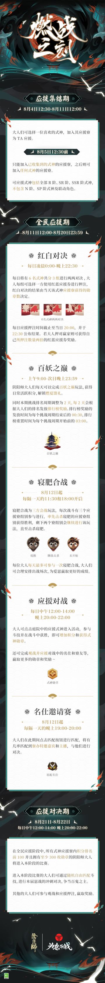 ☆为崽而战·燃战之刻时间表☆