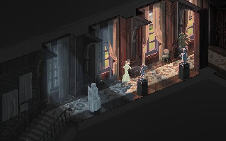 [熊猫简讯]冷清冬夜、疾驰的火车中、四段即将交汇的人生，免费点击式冒险游戏《如果在冬夜，四个旅人》截图