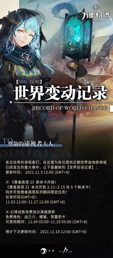 【2021年11月1日】世界变动记录