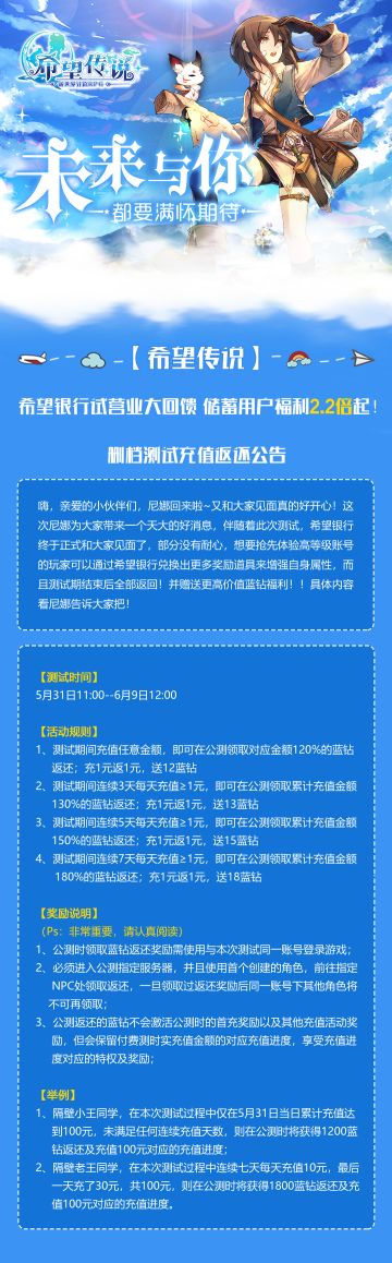 一张图看懂5月31日付费删档测试充值返还规则