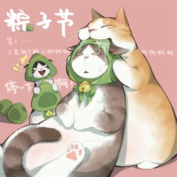 首席铲屎菌也想知道，星皓喵到底是什么口味的粽子呢？？(¯﹃¯)