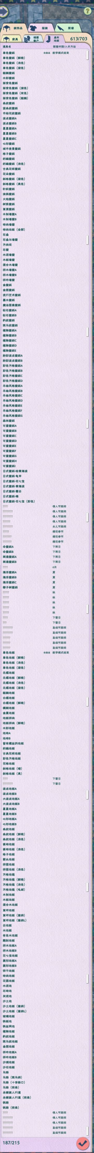 [布偶餐厅][图鉴] 桌布、地板篇 （8.22全图鉴）