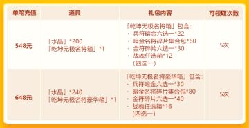 【活动公告】水晶翻倍 暗金兵符+暗金名将