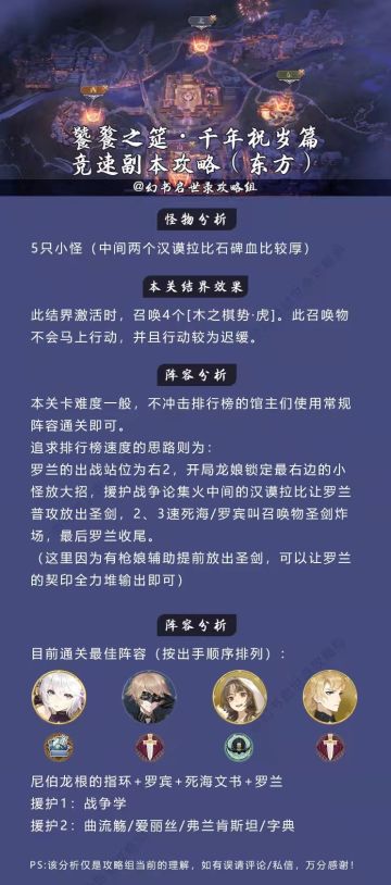 饕餮之筵·千年祝岁篇竞速副本攻略（东方）