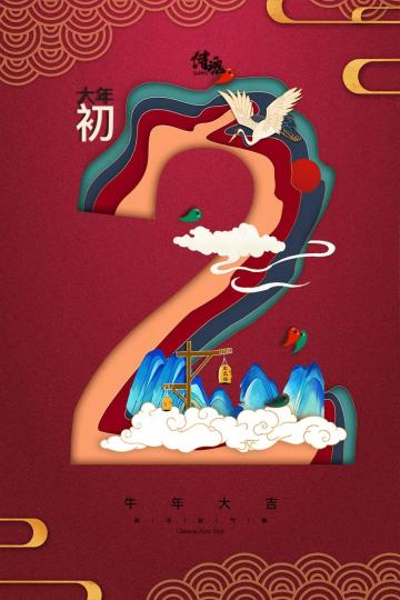 ◆大年初二◆迎财神红包，开启好运金牛年~