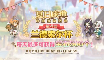 夏日庆典兰德索尔杯特别登录奖励活动