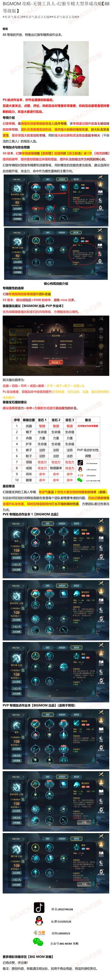 BIGMOM攻略-无情工具人-幻狼专精大型养成攻略【88等级版】