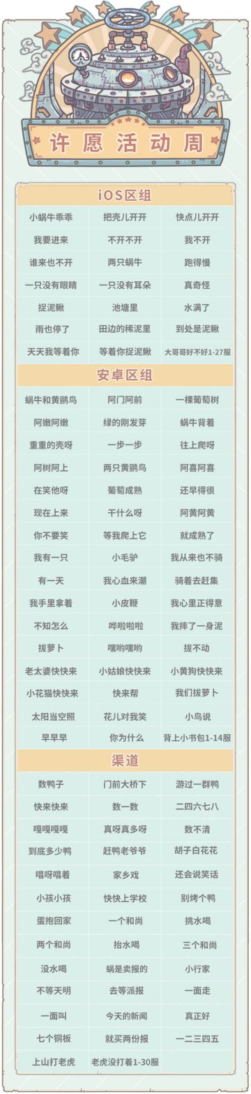 本期活动|0805活动预告，大祈愿之阵开启！