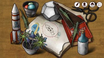 图文攻略 [实时更新]
进入游戏的界面点击剪刀
然后就算正式进入游戏了吧
注意关键词去找火源
一直走到这捡起木棍点击门[点一下这几个牌子有个小成就]
门上的机关很简单不多做阐述
依然关键词小号🎺[其实不算小号。。。]
右边箭头进入这里拿掉『开关调节器』
然后返回到这拿走两个东西『号角』『石头』[号角旁边那个螃蟹也是个成就]
返回洞穴把『石头』扔进孔里它出来了再从它出来的孔扔进去如此往复然后....