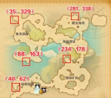 卜咕利海湾，神秘宝箱位置