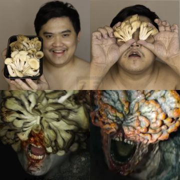 低成本小哥COS《最后生还者》循声者：真是蘑菇头！