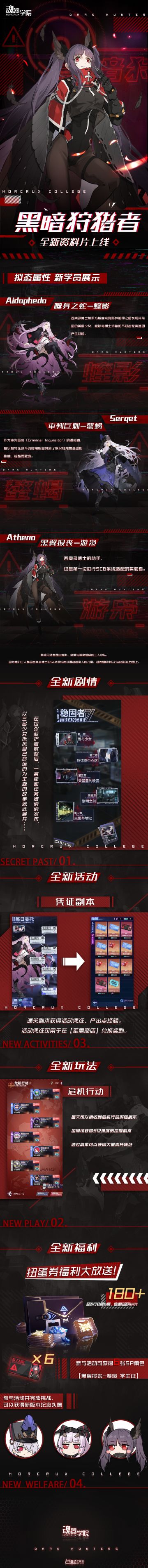 《黑暗狩猎者》全新资料片版本上线——海量福利、扭蛋券、新SP角色学生证轻松拿