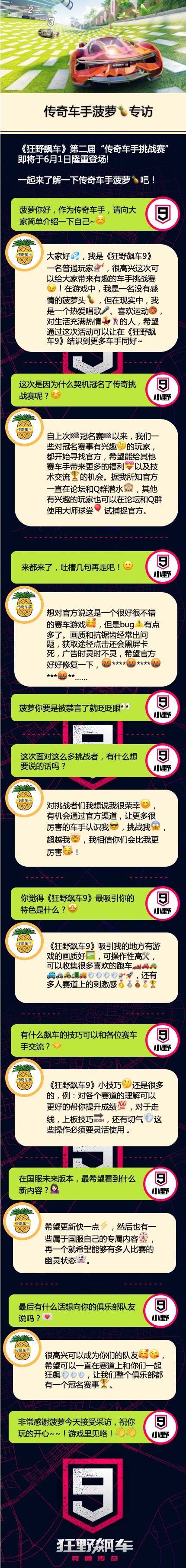 第二届传奇车手-菠萝访谈截图