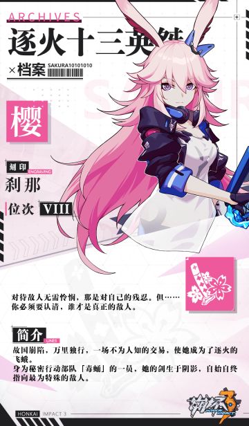 逐火十三英桀档案 | 「刹那」 樱