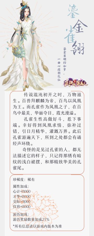 爱江山更爱美人 | 华服资料-鎏金雀翎、敦煌梵音