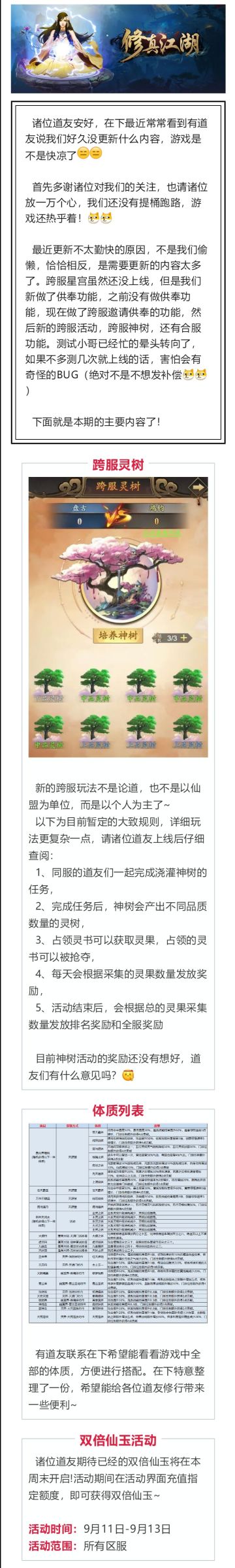 『虚空传书 第十四篇』跨服神树预告 双倍仙玉开启