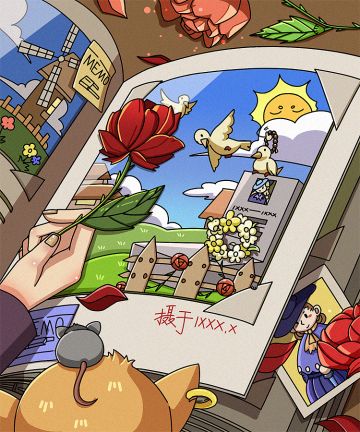 荷马坟上的一朵玫瑰