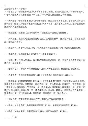 挑战主题杂谈和概率估测以及～建议……沙雕TM