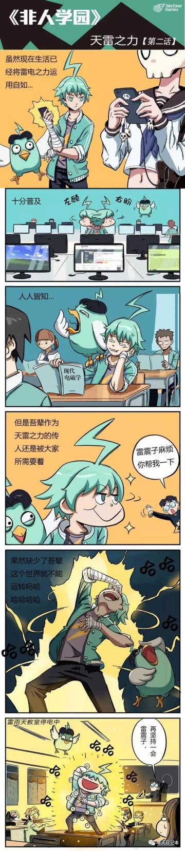 #非人学园漫画#非都头条#第一季第二话:天雷之力