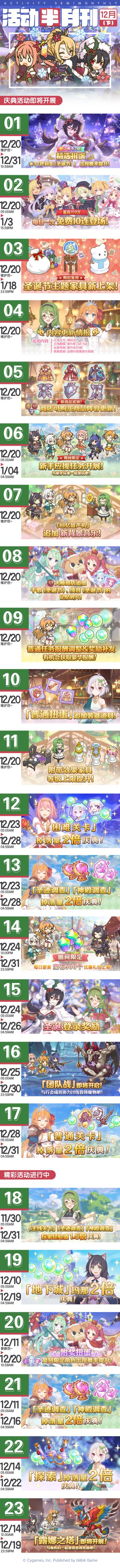 十二月下旬常规活动开展预告