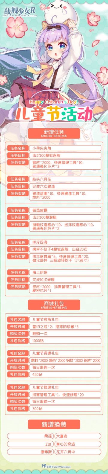 2020.5.29 服务器维护及儿童节活动公告