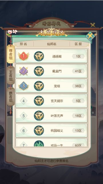 【跨服仙邦战：修仙英雄榜首发与建议收集】
