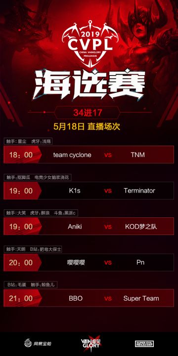 CVPL海选赛收官之战本周继续 , 17支晋级战队即将揭晓