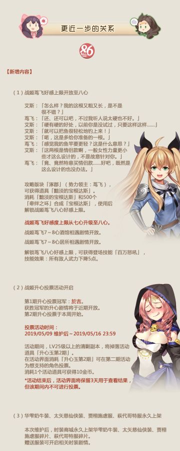 [更近一步的关系] 战姬茑飞好感上限开放至八心