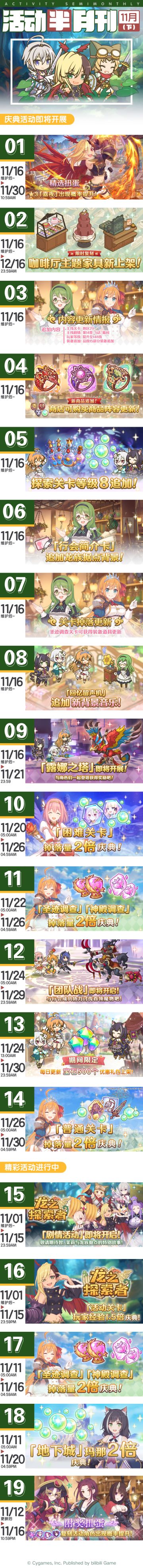 十一月下旬常规活动开展预告