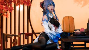 原神-甘雨cosplay正片，勤恳小秘书的休憩时刻