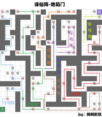 诛仙阵迷宫偏阵地图 绝仙门 地陷门 戮仙门