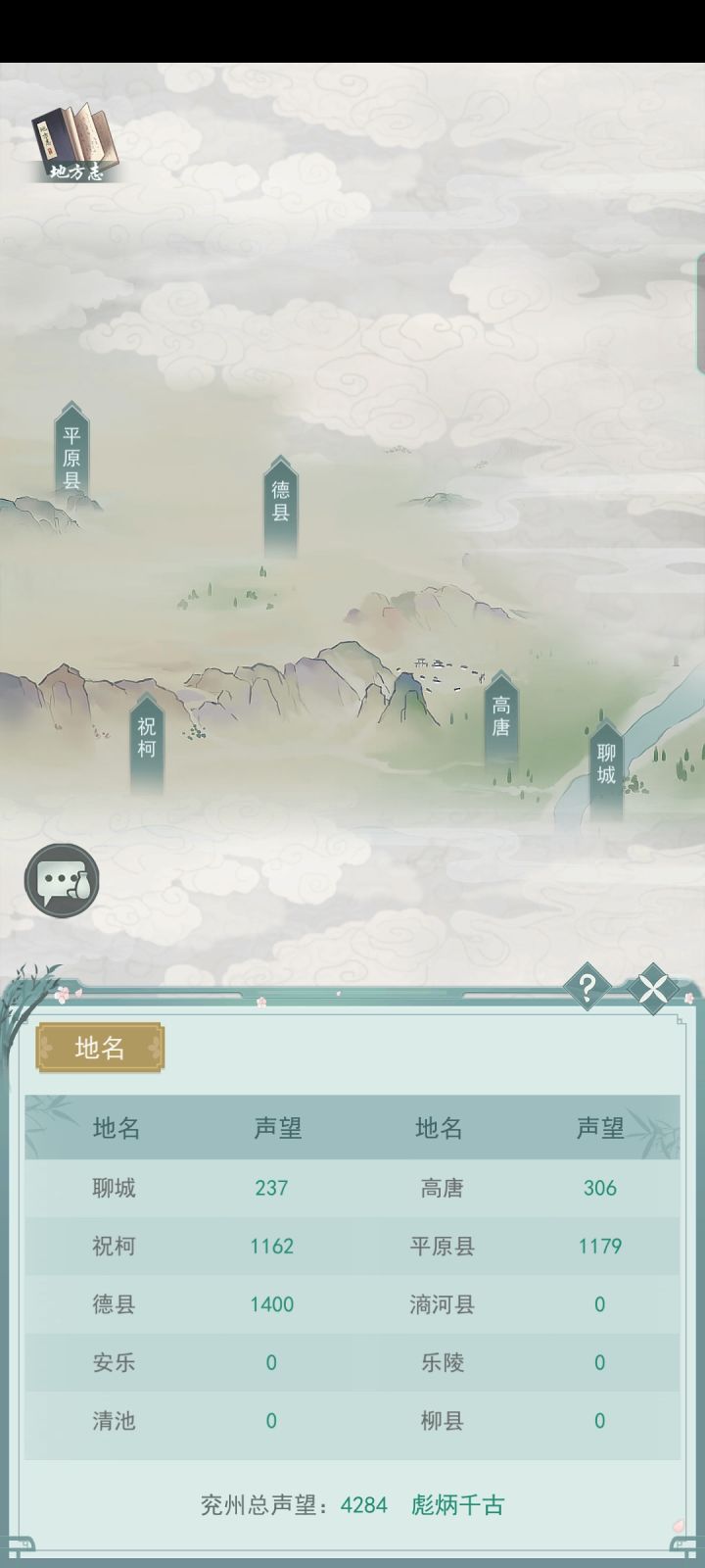 天信5级城市声望对比截图