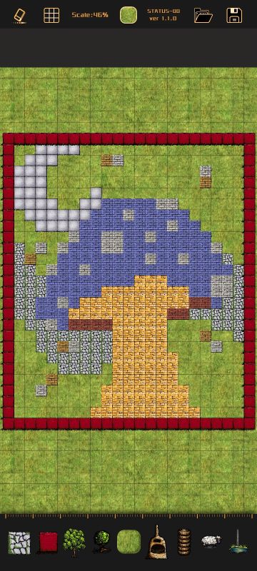 月夜蘑菇与旭日