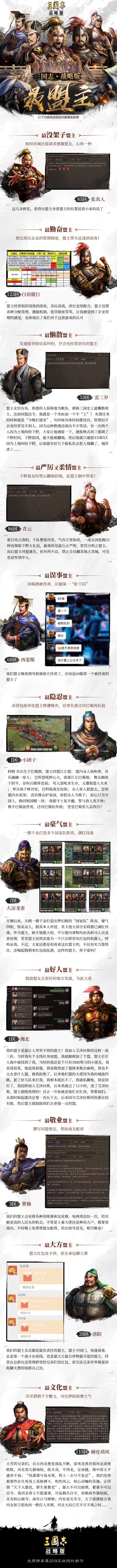 最具特色的盟主榜单出炉，看看有没有你的盟主！