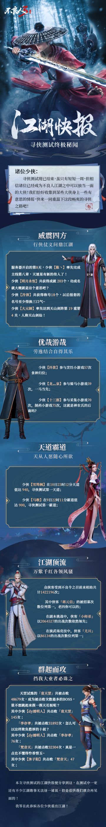 江湖快报 寻侠测试终极秘闻