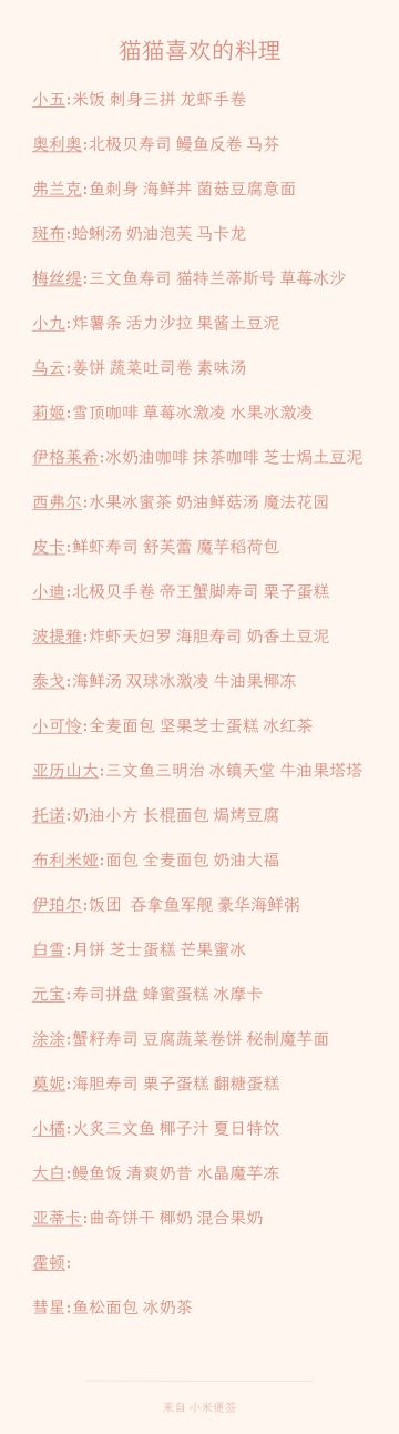 猫咪们喜欢的料理